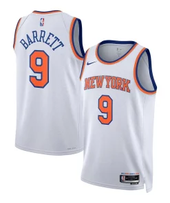 RJ Barrett New York Knicks Nike Unisex Classique Swingman Jersey Association Edition White