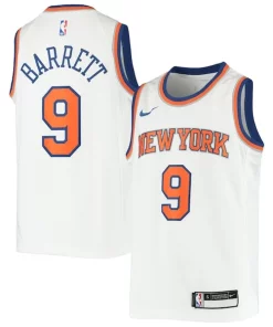 RJ Barrett New York Knicks Nike Youth Swingman Jersey Moderne Association Edition White