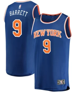 RJ Barrett New York Knicks Replica Fast Break Jersey Blue Unique Icon Edition