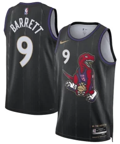 RJ Barrett Toronto Tendance Raptors Nike Unisex 2024/25 Swingman Player Jersey City Edition Black