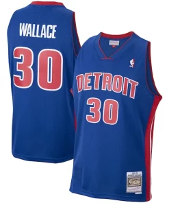Rasheed Uniques Wallace Detroit Pistons 2003/04 Hardwood Classics Swingman Jersey Royal