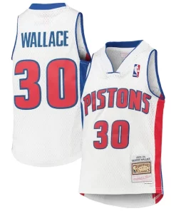 Rasheed Wallace Detroit Pistons Vibrant Youth 2003/04 Hardwood Classics Swingman Jersey White