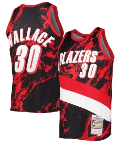 Rasheed Wallace Portland Trail Blazers 1999/00 Classique Hardwood Classics Marble Swingman Jersey Black