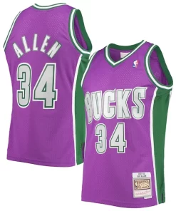 Ray Allen Milwaukee Refiné Bucks 2001/02 Hardwood Classics Swingman Jersey Purple