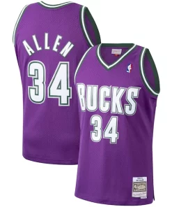 Ray Prime Allen Milwaukee Bucks 2000/01 Hardwood Classics Swingman Jersey Purple