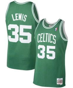 Reggie Lewis Boston Celtics 1987/88 Hardwood Classics Swingman Jersey Kelly Élégant Green
