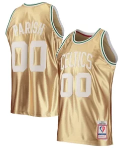 Robert Parish Boston Celtics 75th Anniversary 1985/86 Hardwood Classics Swingman Sophistiqué Jersey Gold
