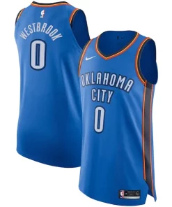 Russell Westbrook Oklahoma City Thunder Nike Authentic Moderne Player Jersey Icon Edition Blue