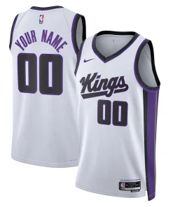 Sacramento Kings Nike Unisex Swingman Custom Jersey Association Edition White Refiné