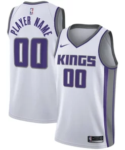 Sacramento Haut de gamme Kings Nike Swingman Custom Jersey White Association Edition