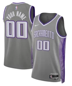 Sacramento Kings Nike Gracieux Unisex 2022/23 Swingman Custom Jersey City Edition Black