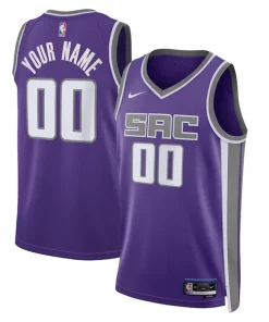 Sacramento Kings Nike Unisex Swingman Custom Jersey Purple Icon Moderne Edition