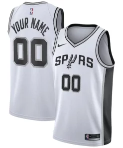 San Antonio Spurs Authentique Nike Custom Swingman Jersey White Association Edition