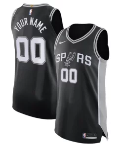 San Antonio Spurs Nike Authentic Exclusif Custom Jersey Black Icon Edition