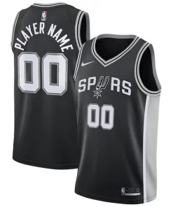 San Antonio Spurs Nike Swingman Custom Incontournable Jersey Black Icon Edition