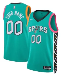San Antonio Spurs Nike Unisex 2022/23 2022/23 Swingman Custom Notable Jersey City Edition Turquoise