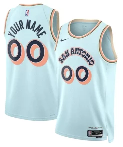 San Antonio Spurs Nike Unisex 2024/25 Custom Swingman Jersey Stylish City Edition Light Blue