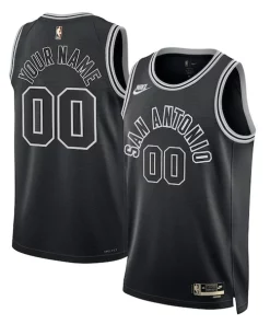 San Antonio Spurs Nike Unisex Commémoratif 2022/23 Custom Swingman Jersey Classic Edition Black