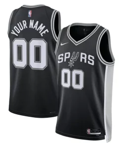 San Antonio Spurs Nike Unisex Magnifique Swingman Custom Jersey Black Icon Edition