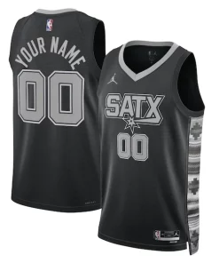 San Superbe Antonio Spurs Jordan Brand Unisex 2022/23 Swingman Custom Jersey Statement Edition Black