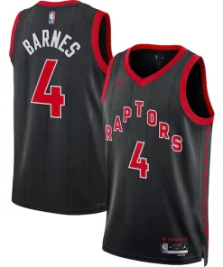 Scottie Barnes Toronto Raptors Jordan Stylish Brand Unisex Swingman Jersey Statement Edition Black