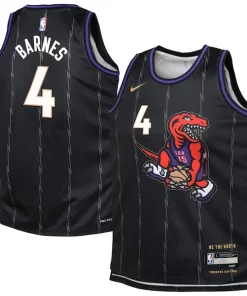 Scottie Barnes Toronto Raptors Nike Youth 2024/25 Swingman Player Jersey City Edition Black Superbe