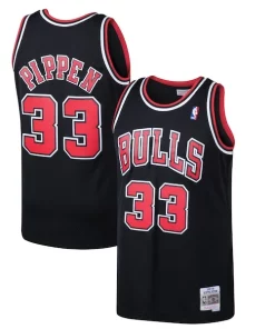 Scottie Pippen Chicago Bulls 1997/98 Hardwood Classics Swingman Jersey Black/White Uniques