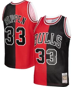 Scottie Pippen Chicago Bulls Dashing Hardwood Classics 1997/98 Split Swingman Jersey Red/Black