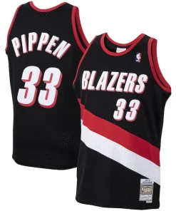 Scottie Pippen Portland Trail Blazers 1999/00 Hardwood Classics Swingman Bold Jersey Black