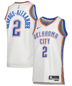 Shai Gilgeous Alexander Oklahoma City Dashing Thunder Nike Unisex Swingman Jersey Association Edition White/Blue