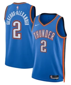Shai Gilgeous Alexander Oklahoma City Thunder Nike Unisex Swingman Replica Vibrant Jersey Icon Edition Blue