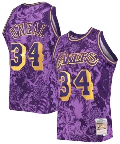 Shaquille O'Neal Los Angeles Lakers Hardwood Classics 1996/97 Lunar New Year Moderne Swingman Jersey Purple