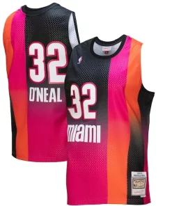 Shaquille O'Neal Miami Heat 2005/06 Hardwood Classics Fadeaway Swingman Player Jersey Pink/Black Superbe