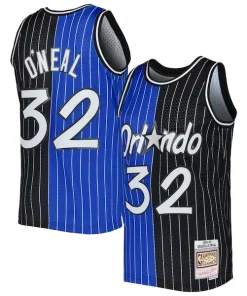 Shaquille O'Neal Orlando Magic Charming Hardwood Classics 1994/95 Split Swingman Jersey Blue/Black