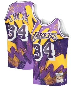 Shaquille O'Neal Sophistiqué Los Angeles Lakers Hardwood Classics 1996/97 Hyper Hoops Swingman Jersey Purple