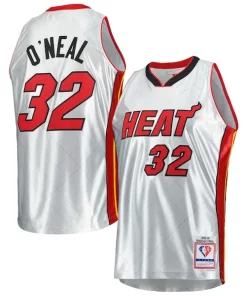 Shaquille O'Neal Tendance Miami Heat 2005/06 Hardwood Classics 75th Anniversary Swingman Jersey Platinum