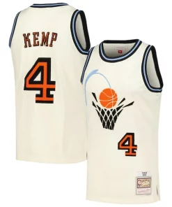 Shawn Kemp Authentique Cleveland Cavaliers Chainstitch Swingman Jersey Cream