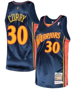 Stephen Curry Golden State Warriors 2009/10 Uniques Hardwood Classics Authentic Jersey Navy