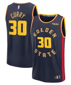 Stephen Curry Golden State Warriors 2024/25 Fast Break Player Jersey Collectible City Edition Navy