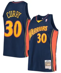 Stephen Curry Golden State Warriors Hardwood Classics Dashing Swingman Jersey Navy/White