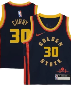 Stephen Curry Golden State Warriors Nike Preschool 2024/25 Swingman Player Jersey Admirable City Edition Navy