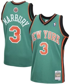 Stephon Marbury Moderne New York Knicks 2001/02 Hardwood Classics Swingman Jersey Green