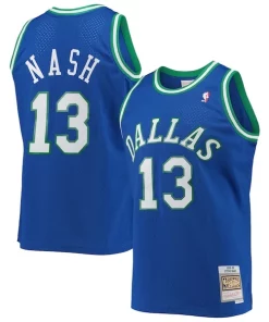 Steve Exceptionnel Nash Dallas Mavericks 1998/99 Hardwood Classics Swingman Jersey Blue