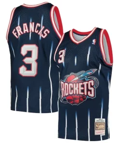Steve Francis Houston Rockets Hardwood Classics Swingman Jersey Navy Élégant