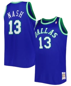 Steve Nash Dallas Prime Mavericks Big & Tall Hardwood Classics 1998/99 Swingman Jersey Blue