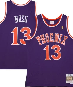 Steve Nash Distingué Phoenix Suns 2001/02 Hardwood Classics Swingman Jersey Purple/White