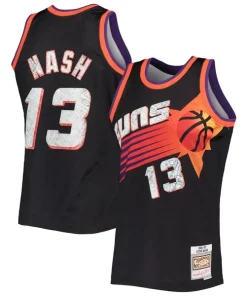 Steve Nash Phoenix Exquisite Suns 1996/97 Hardwood Classics NBA 75th Anniversary Diamond Swingman Jersey Black