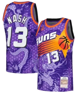 Steve Nash Phoenix Suns 1996/97 Hardwood Classics Asian Heritage 6.0 Swingman Throwback Player Jersey Luxueux Purple