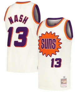 Steve Nash Phoenix Suns Chainstitch Swingman Jersey Cream Luxueux
