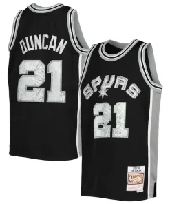 Tim Duncan San Antonio Spurs Youth 1998/99 Hardwood Magnifique Classics 75th Anniversary Diamond Jersey